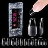 504st Ballerina Medium Gel Nageltyper: Gel Nail Tips PMMA False Nails Nagelförlängningar Konstgjorda naglar 12 storlekar