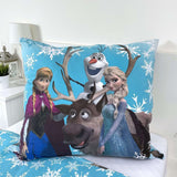 Disney Frozen Snowflakes, barnsängkläder, 100 % bomull Sängkläder - barn Naty Shop