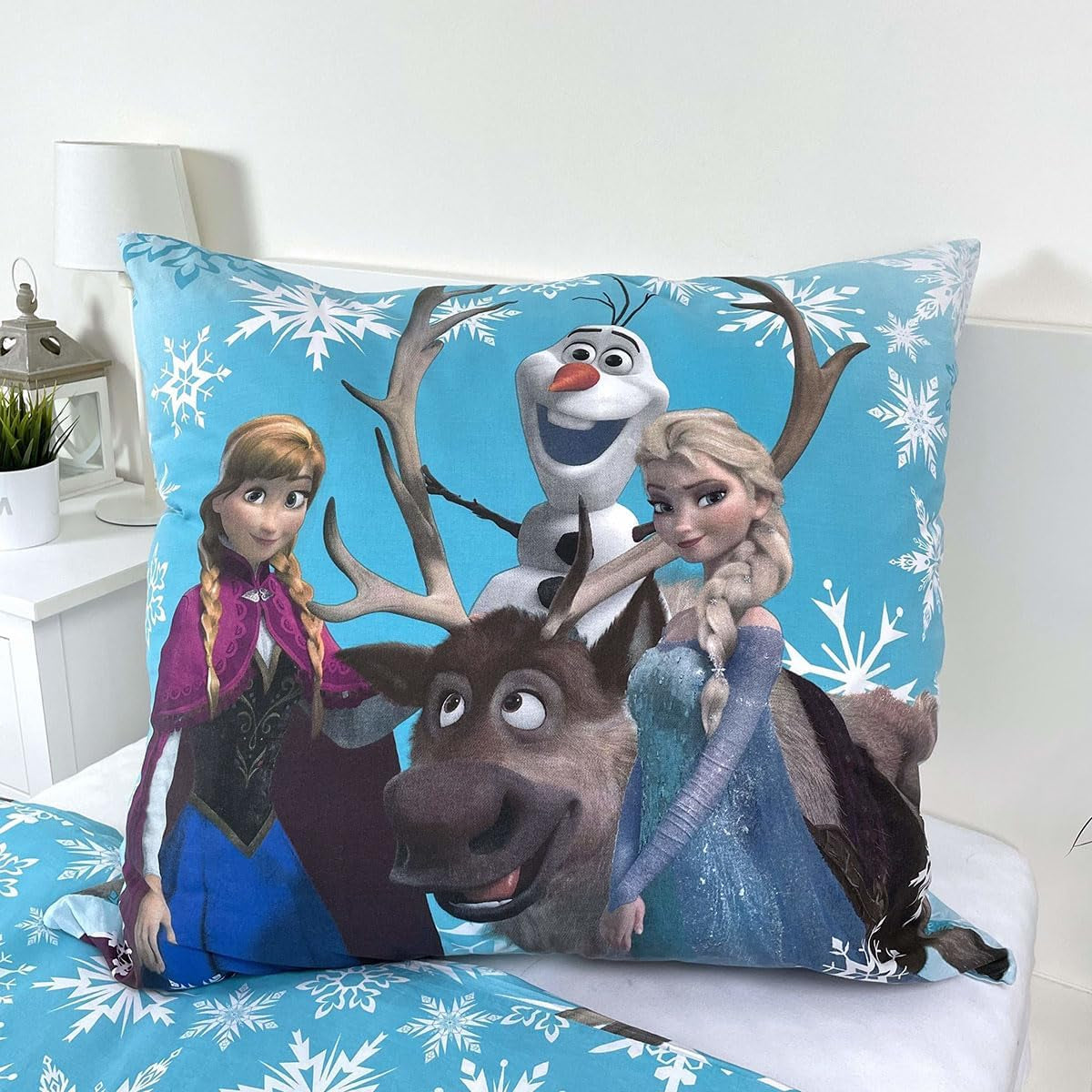 Disney Frozen Snowflakes, barnsängkläder, 100 % bomull Sängkläder - barn Naty Shop