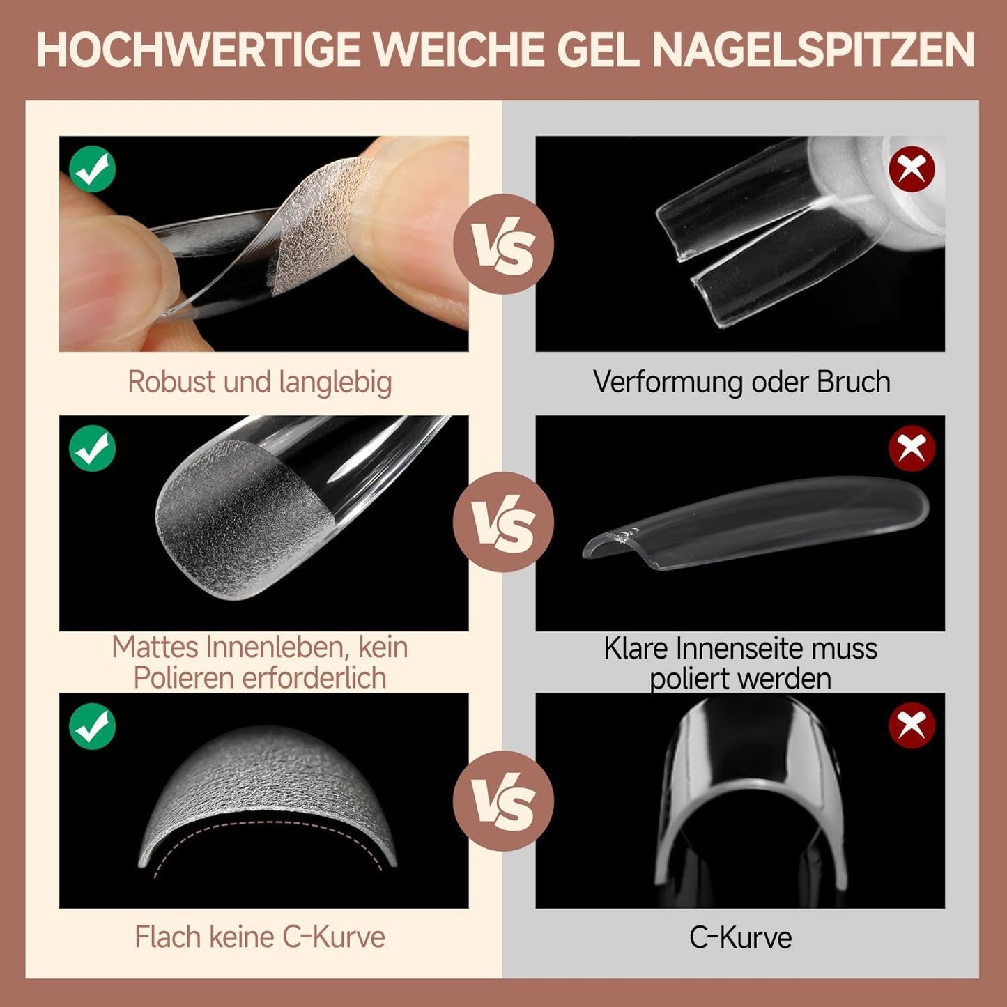 Ballerina Gel Nail Tips 216st 12 Storlekar Soft Gel Nail Tips Heltäckande Nail Extension Set Semi Matt DIY Home Art