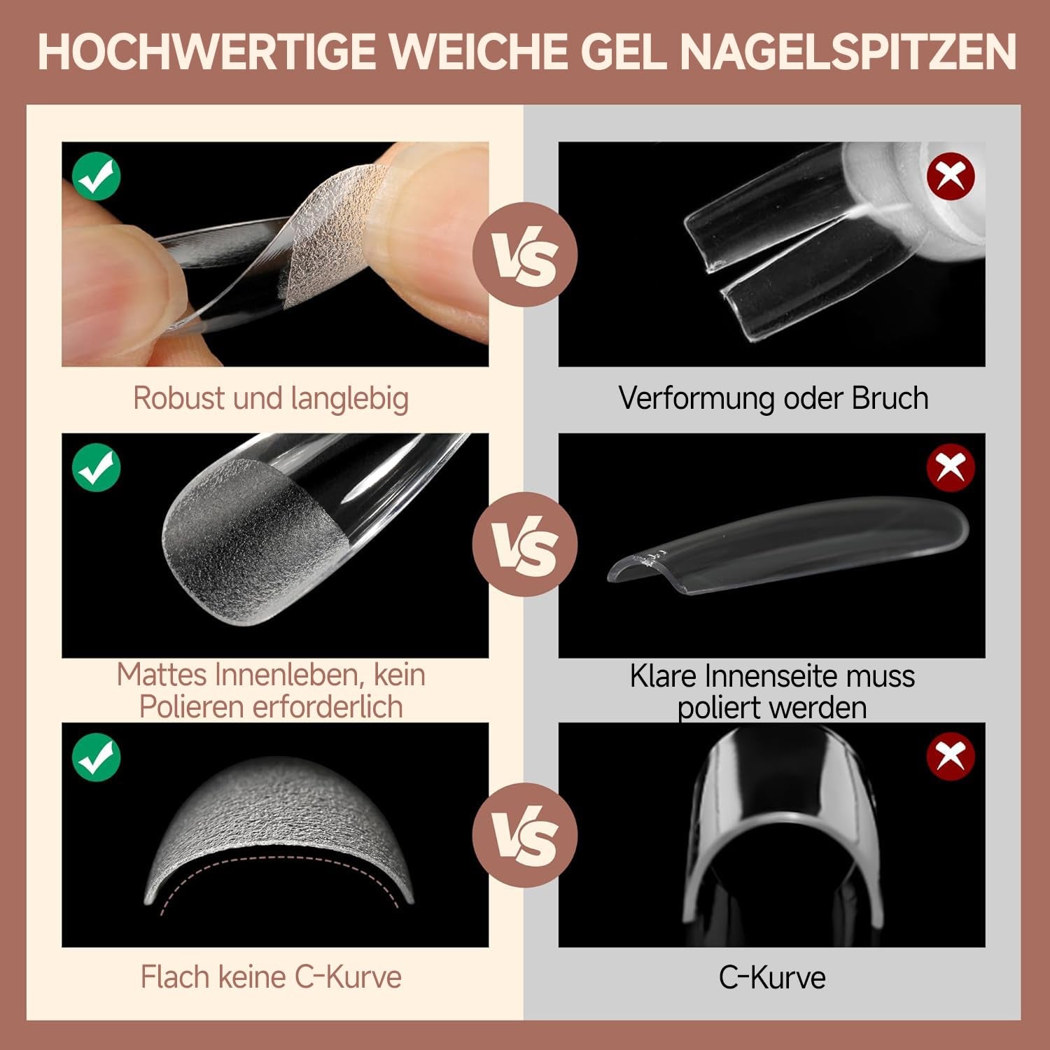 Ballerina Gel Nail Tips 216st 12 Storlekar Soft Gel Nail Tips Heltäckande Nail Extension Set Semi Matt DIY Home Art