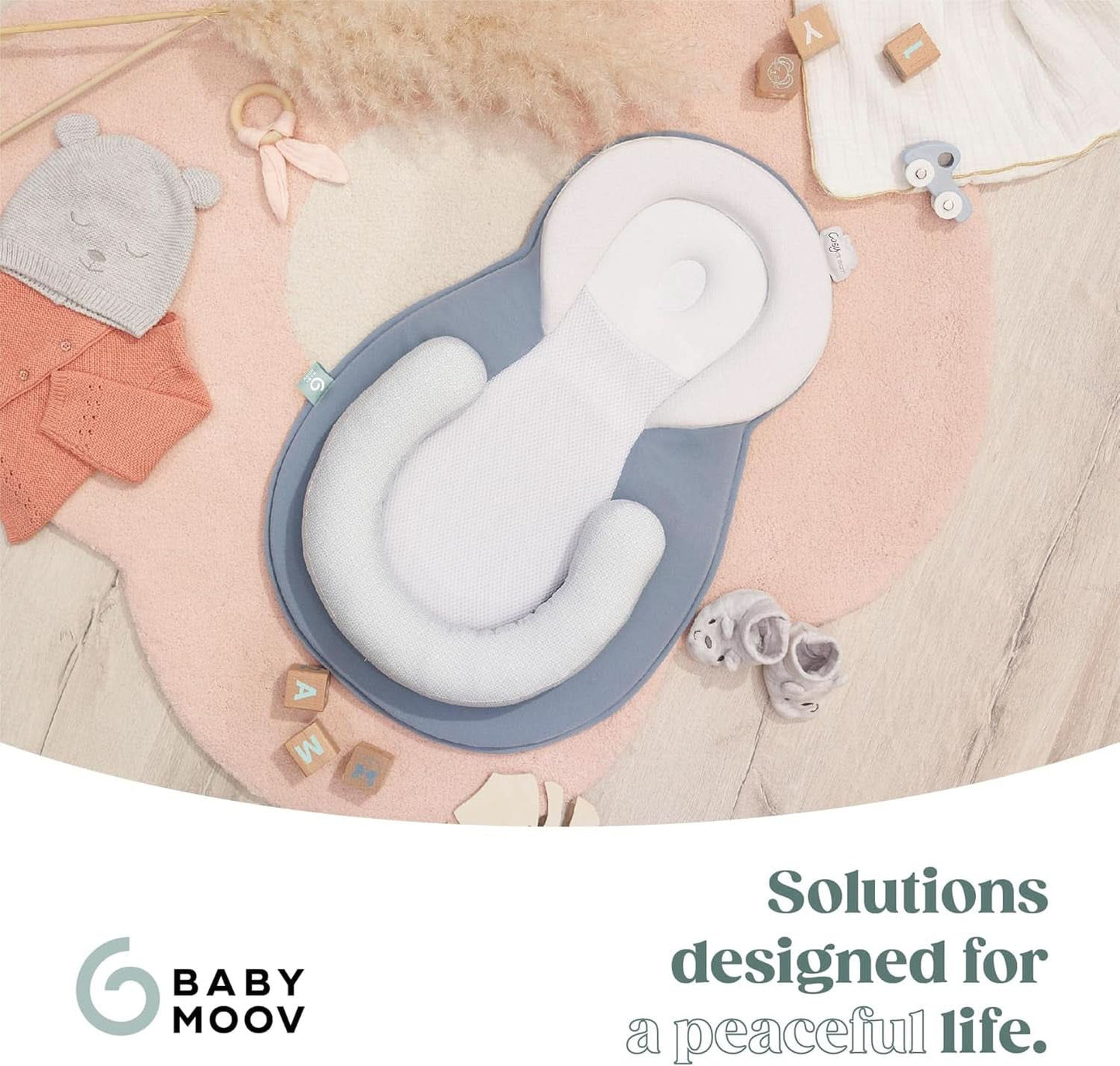 Babymoov Cosydream Mosaic positioneringskudde för bebisar för att lindra kolik och förhindra plagiocefali, 0-3 månader Tillbehör Mat och Amning Bebe Naty Shop