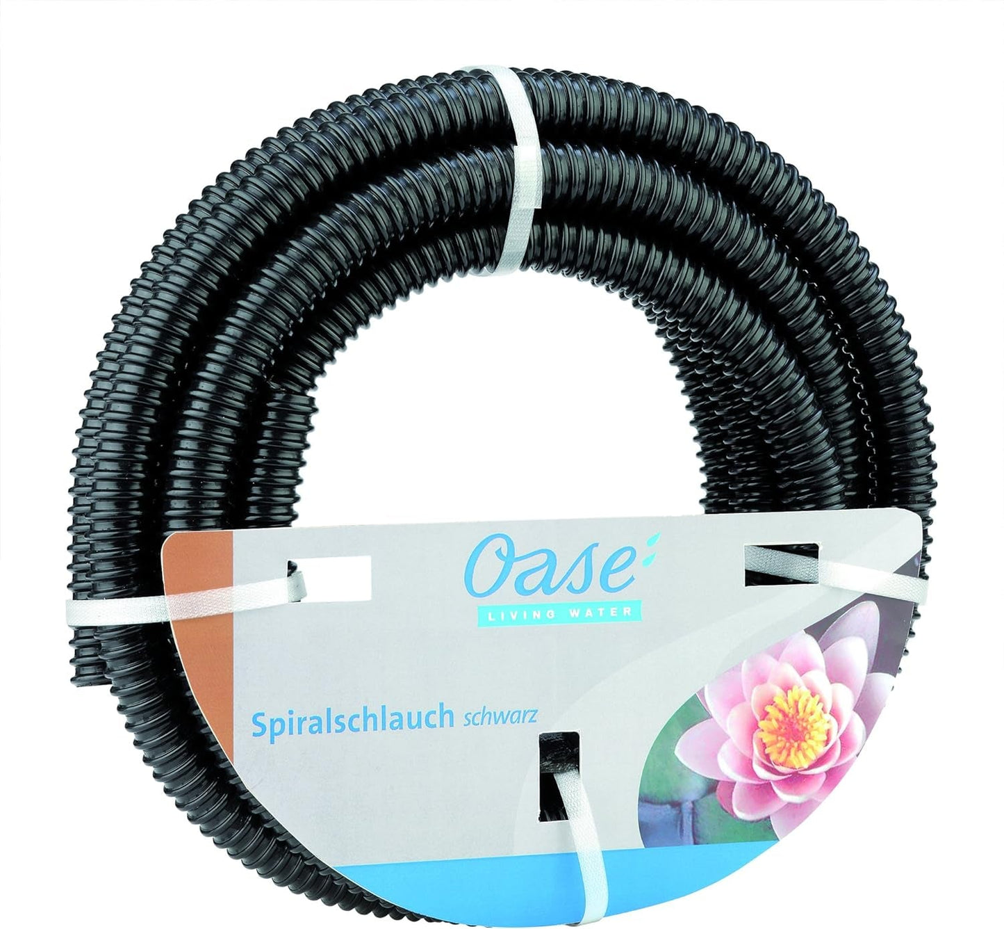 Oase Spiralslang 57529 (Ø 19 mm), 5m - Högkvalitativ dammslang för trädgård och damm, flexibel vattenslang, kan användas som sugslang, pumpslang, svart