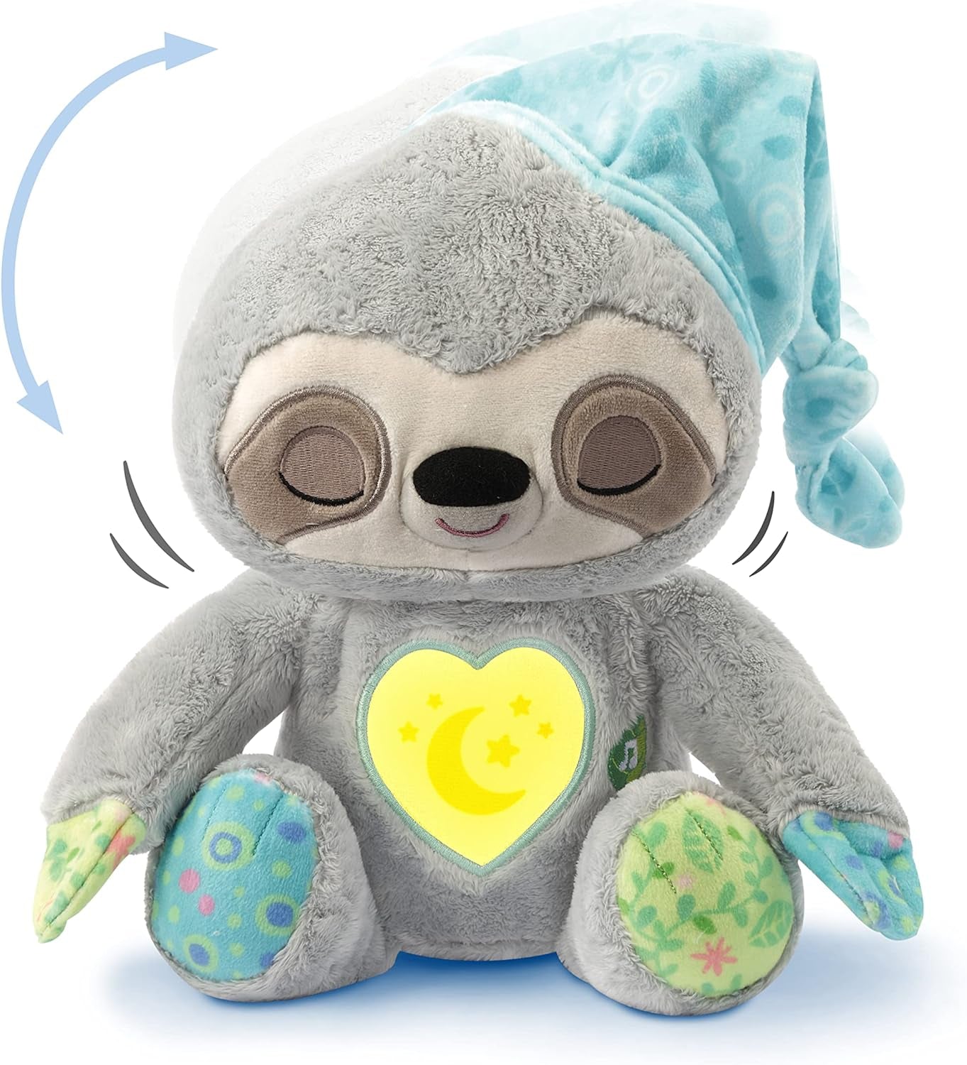 VTech Baby Schnarchi, den sömniga sengångaren - Söt plyschleksak som hjälper dig att somna - Med naturliga och vardagliga ljud, musik och nattljus - För bebisar från födseln Bebe Toys Naty Shop