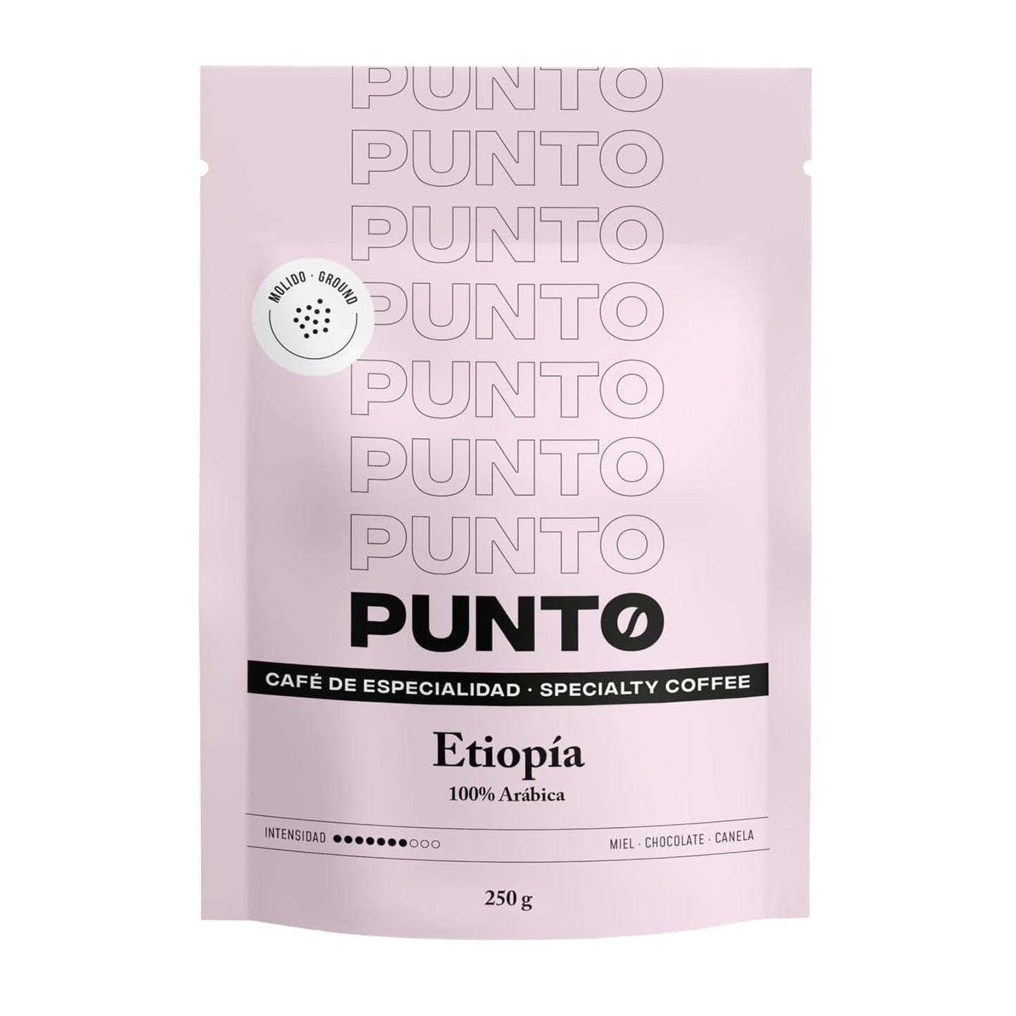 – Malet etiopiskt kaffe – 250 g – Specialkaffe – Mediumrostat – 100 % Arabica – Toner av honung, kanel och choklad – Intensiv syra – Medel fyllig
