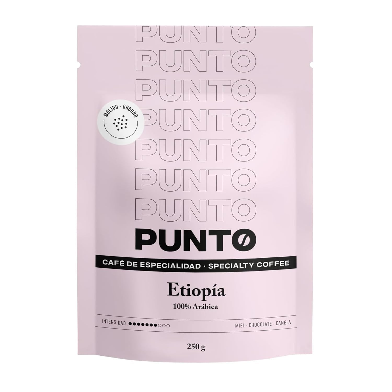 – Malet etiopiskt kaffe – 250 g – Specialkaffe – Mediumrostat – 100 % Arabica – Toner av honung, kanel och choklad – Intensiv syra – Medel fyllig