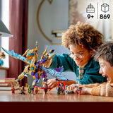LEGO NINJAGO Lightbow Dragon - leksak med 8 minifigurer och ett Spinjitzu-hjul - interaktiv ninjabyggleksak för pojkar och flickor över 9 år - presentidé för fans 71836 Byggset Besuche den LEGO-Store