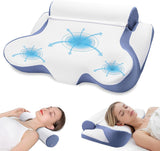 TopEsct Memory Foam kudde, sidosömnskudde, nackkudde, huvudkudde för sidosliprar (grå)