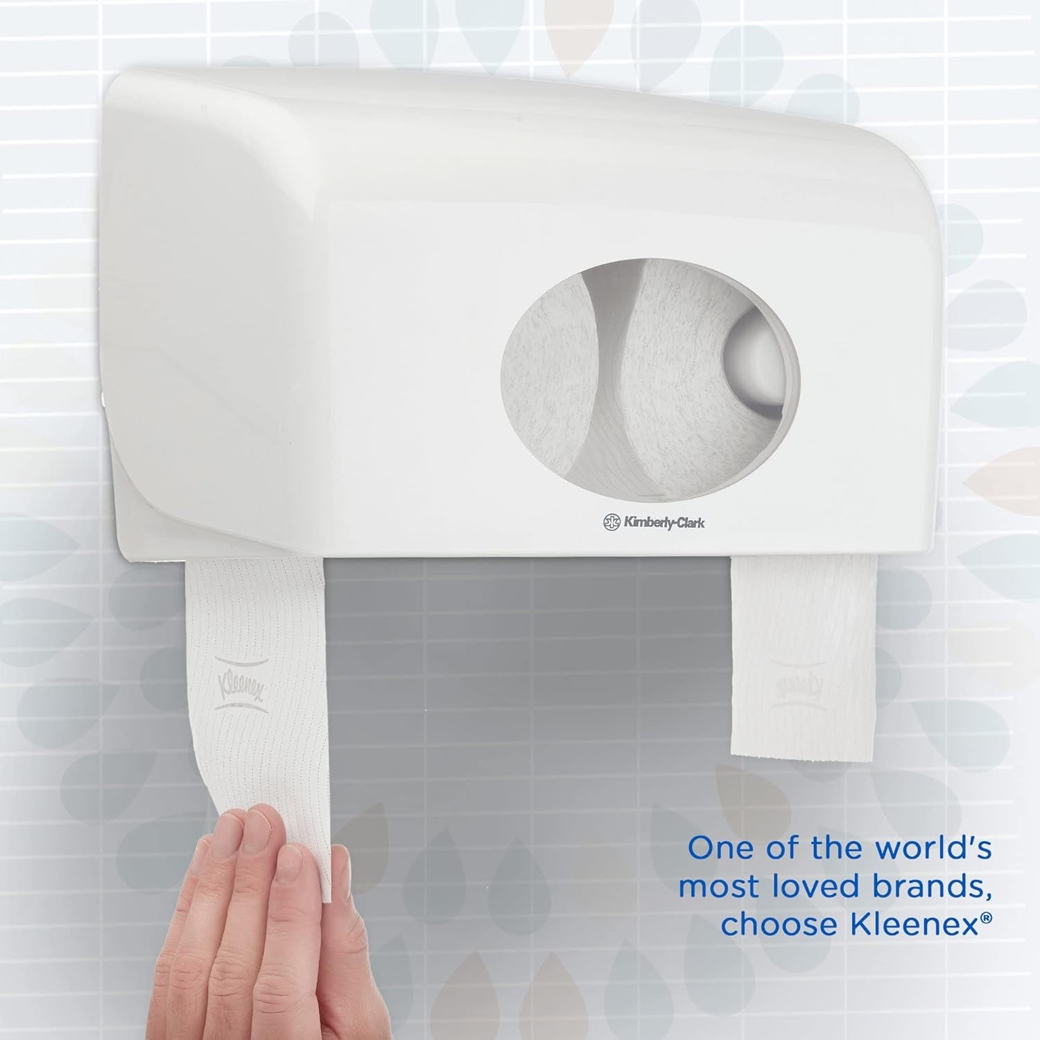 Kleenex standardrulle 8441 toalettpapper - 2-skikts toalettpapper - 6 paket med 6 rullar X 600 ark vardera, vit (36 rullar/21 600 ark totalt)
