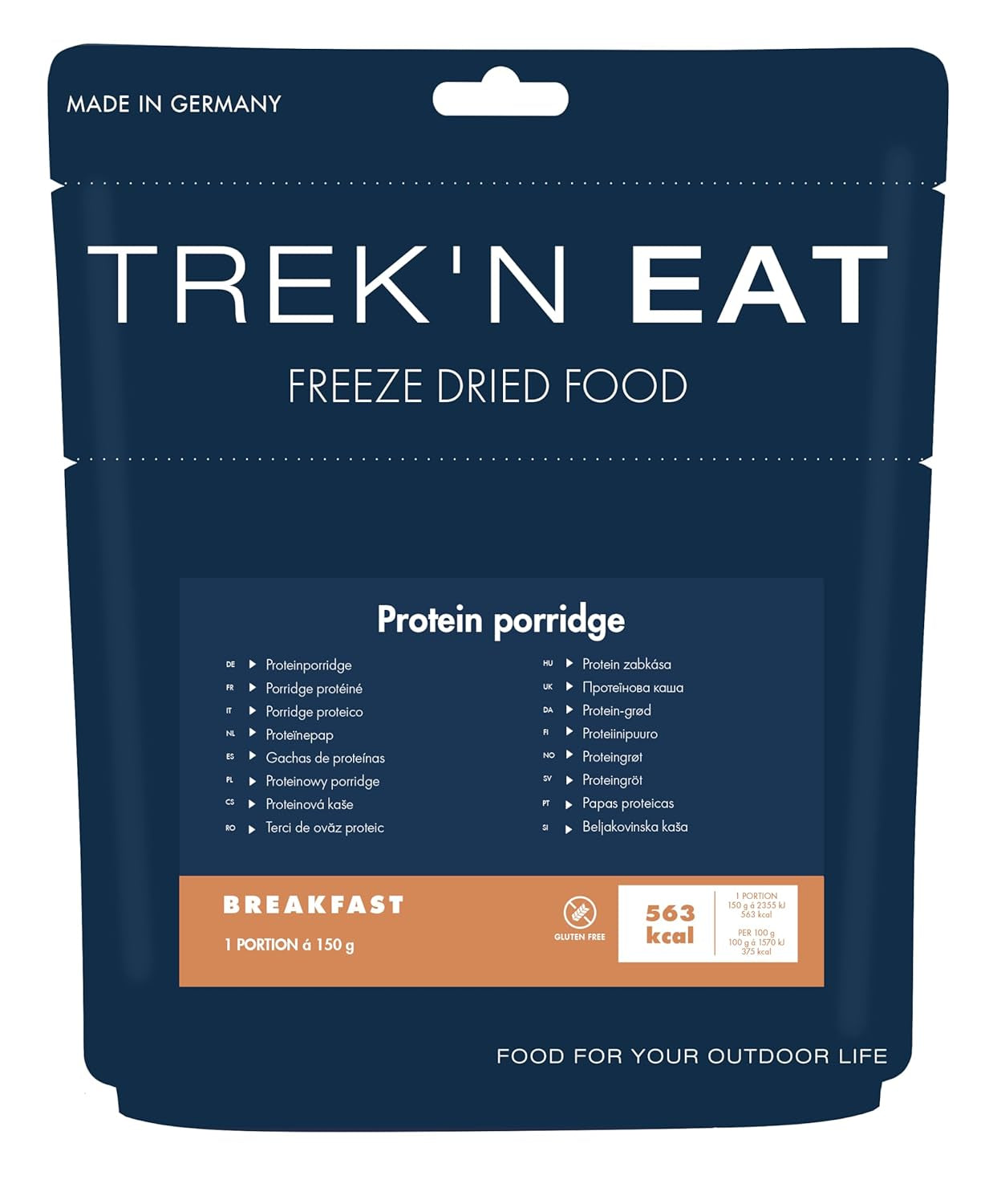 Trek'n Eat Protein Gröt – Proteinrik frukost för utomhusbruk | Frystorkat bord för camping, vandring och expeditioner | Mätning, snabb att förbereda, perfekt för resor