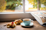 Creatable 34042 Vintage Nature Aqua Series 8 delar servisset för 4 porslin kaffekoppsset Diskmaskin och mikrovågssäker tillverkad i Europa