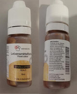 Wenburg matfärg, glitter, 11 ml, koncentrerad, tillverkad i EU, flytande. För färgning av deg, drycker, smaker, slime - guldglitter matfärgning - guld kakfärgning - guldglitter