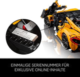 LEGO Technic Mclaren P1 Super Sports Car Set För Vuxna Bilfans Present V8 Kolvmotor 7-växlad växellåda Skalmodell Billeksaksbilset 42172 Byggset Besuche den LEGO-Store