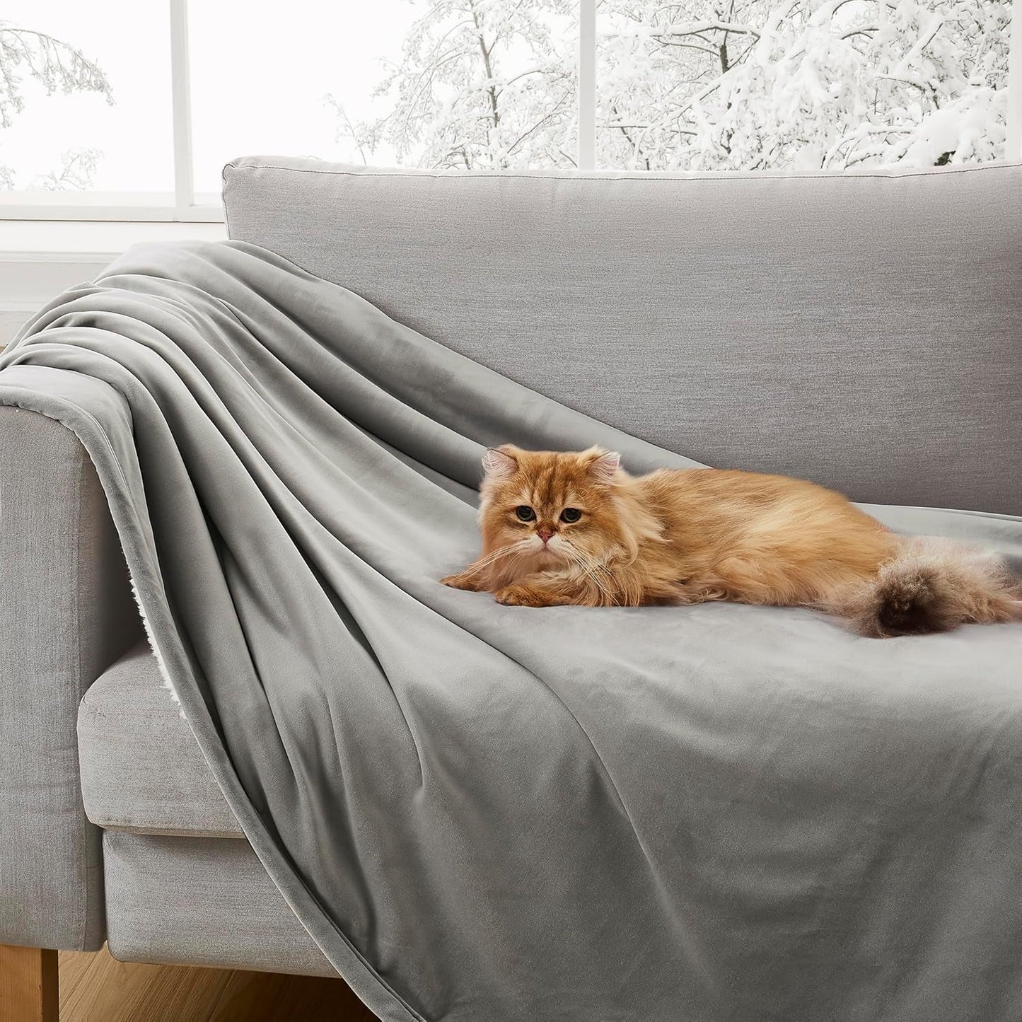 UGG 01465 Bliss Sherpa Slängfilt Helt vändbar för soffa eller säng Kan tvättas i maskin Lättskött Mjuk plysch Överdimensionerade lyxfiltar 178 X 127 cm Seal Naty Shop Täcken & täcken