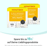 LILLYDOO hudvänliga byxor storlek 5 (12-17 kg) Månadslåda (105 stycken)