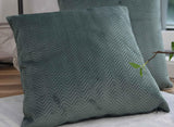 Gardinlåda Kudde Prydnadskudde Lxb 45X45 Cm Grön Jacquard "Greta" Med Fiskbensdesign Lättskött Dragkedja Mjuk fyllning 320G - Olika färger, 2023510 Resekuddar Naty Shop Hälsningar