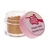 Funcakes Sparkle Dust Classic Gold: Livsmedelsklassat glitterdamm för tårtdekorering, Halal-certifierad