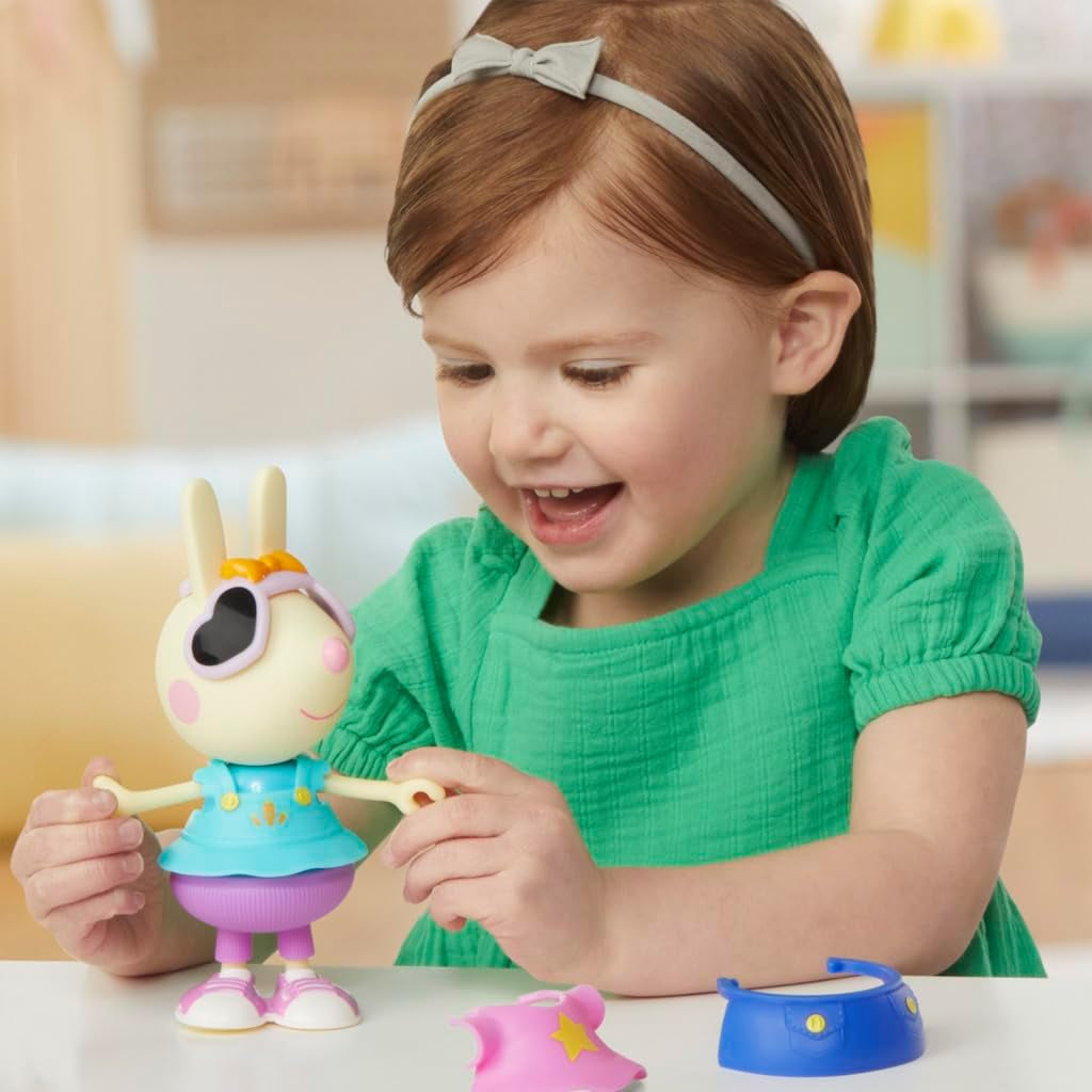 Peppa Pig Luisa Spoon - Rolig klänningsfigur, 15 cm flickdocka med tillbehör och kläder, interaktiv leksaksset för småbarn från 3 år och uppåt