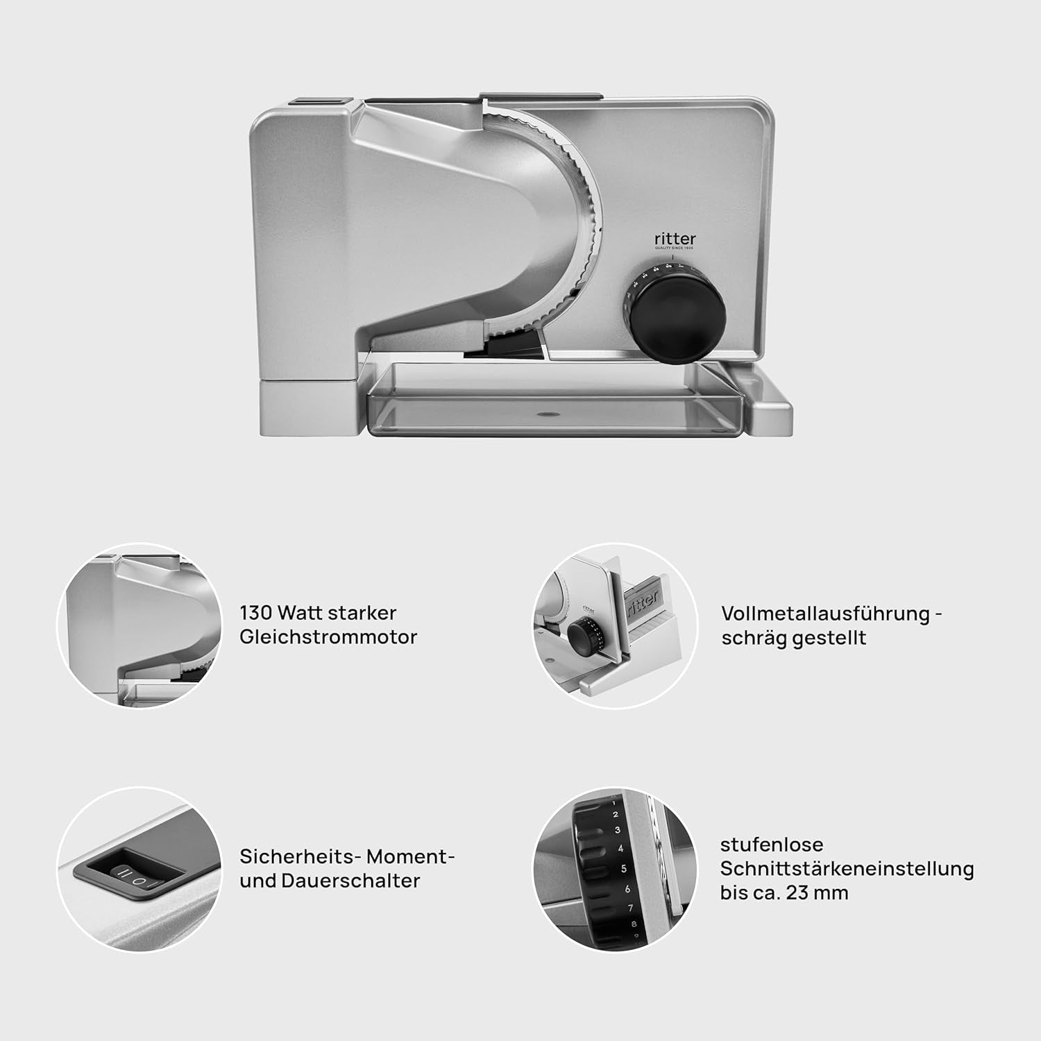 Ritter Serano 5 Multifunktionell elektrisk skärmaskin, tillverkad i Tyskland Rasnite and Slicers Naty Shop