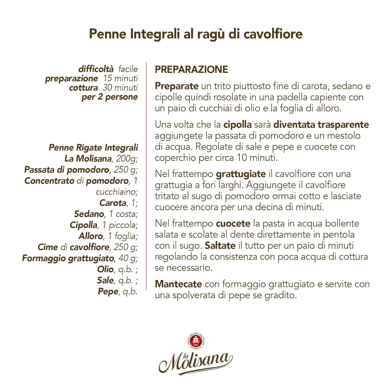 N°20 Penne Régate Integrale Pate 500 g - Parti om 6
