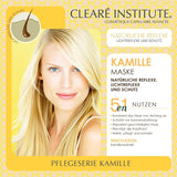 Clearé Institute | Kamomillmask | Ger näring, tillstånd och reder ut | Golden Shine and Shine | 97% naturliga ingredienser | Lugnar hårbotten Med kamomillextrakt |150 ml Naty Shop hårmask