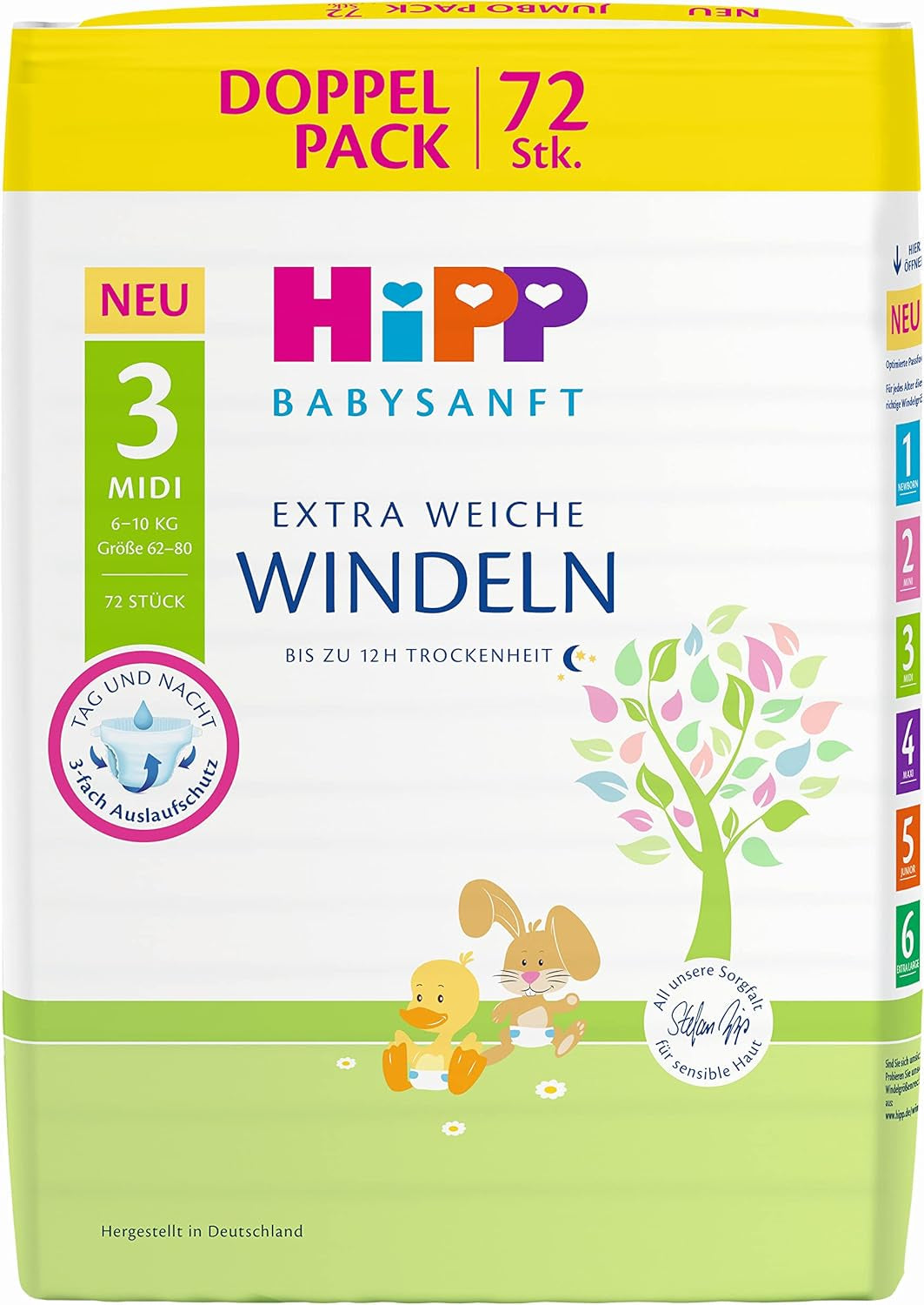 Midi 3 Carry-blöjor, 3-pack (3 x 1 x 36 stycken)
