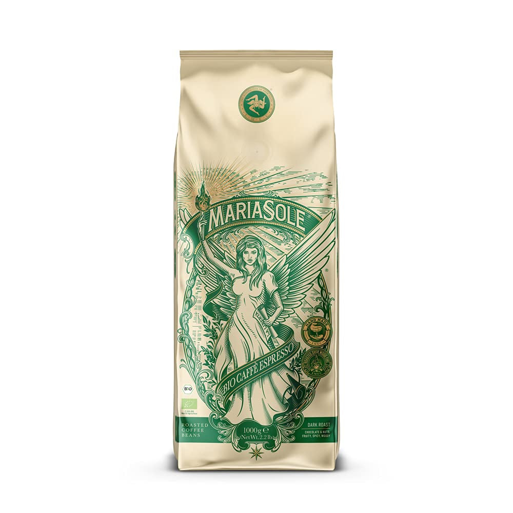 Ekologiskt espressokaffe, 250 g påsar - traditionellt rostat på vedeld, hantverk - Ekologiska premiumkaffebönor för automatiska espressomaskiner och portafilter
