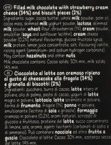Lindt HEJ Strawberry Chocolate Cheesecake | Bar 100g | Mjölkchoklad med jordgubbskvarg gräddfyllning | Chokladkaka | Chokladpresent (paket med 5)