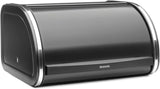 Brabantia rullbrödslåda - Kompakt förvaringslåda för bröd, bagels och frallor med platt lock, slitstarkt stål - medelstor - mattsvart Matförvaringslådor Naty Shop