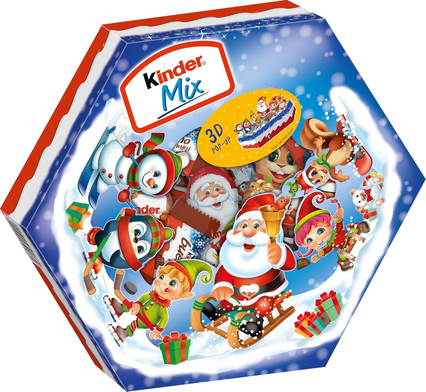 Kinder Mix jultallrik - läckra chokladspecialiteter från Kinder-sortimentet - 143g
