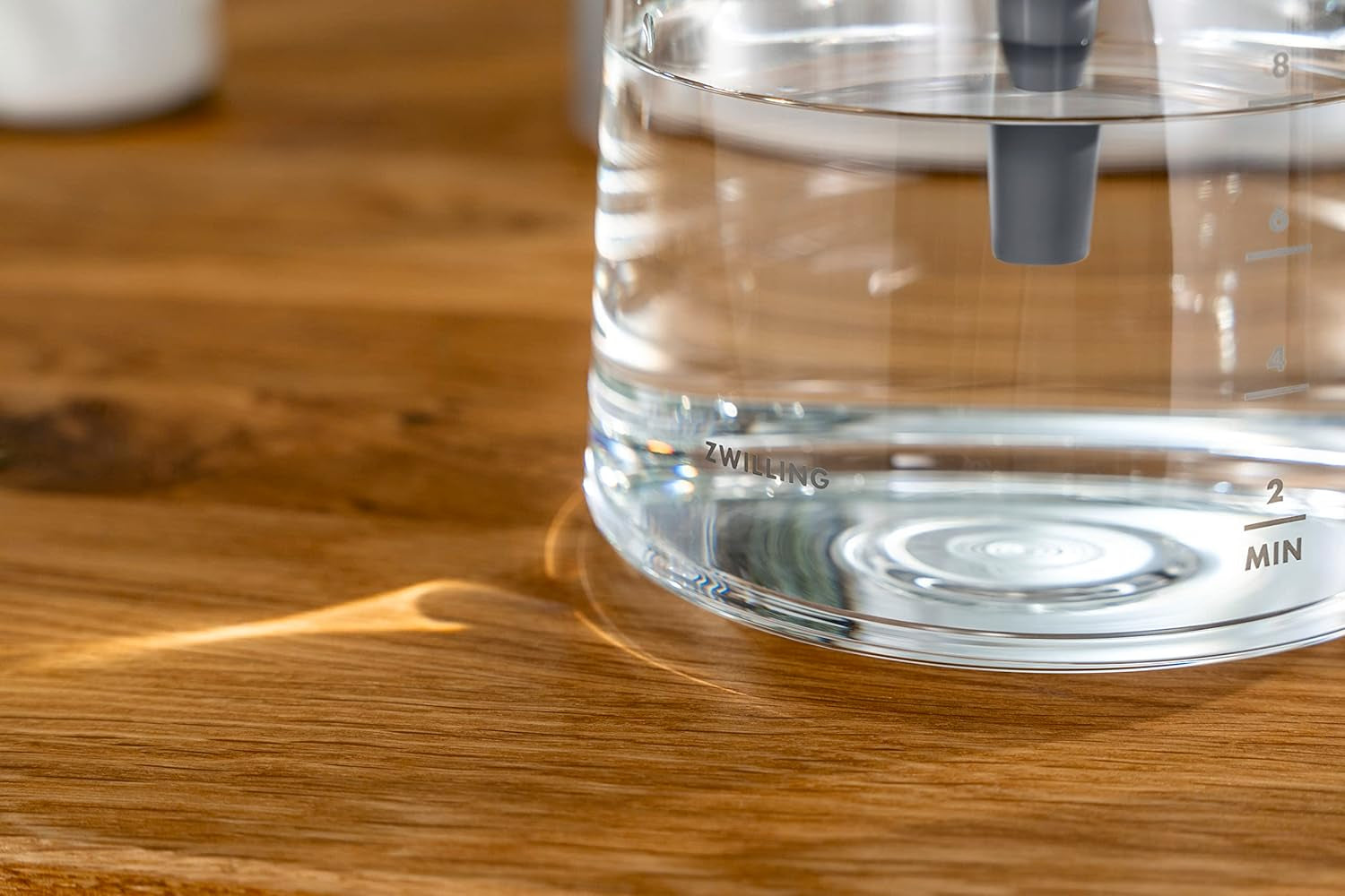 ZWILLING ENFINIGY Filter Espressomaskin med 1,5 liters glaskaraff, espressomaskin med rostfri stålpanna, blomningsfunktion och smart avkalkning, plast, silver
