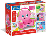 Clementoni 17755 Sångfåtölj med rosa ljud och dans - interaktiv och multifunktionell fåtölj för barn på italienska, leksak 1 år - Tillverkad i Italien, flerfärgad Toys Bebe Naty Shop