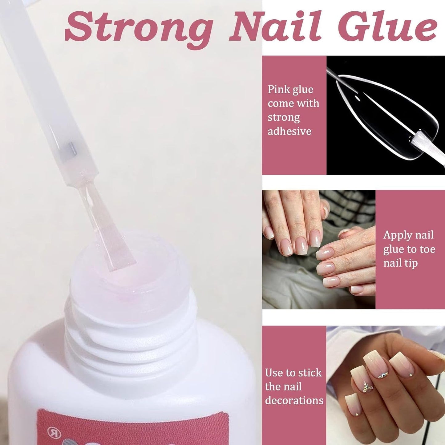 240 st Korta lösnaglar Set - Korta naturliga konstgjorda falska naglar för limning - Nude Gradient Konstgjorda naglar för Box Nail Extensions (Nude Gradient)