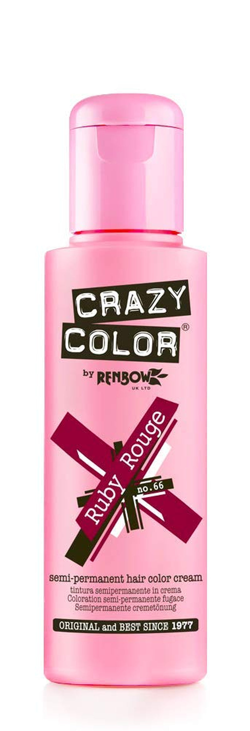 GO TOXIC UV semipermanent hårfärgskräm, 100 ml (1 förpackning) Naty Shop Rubyröd hårfärgningsmedel 100 ml (1 förpackning)