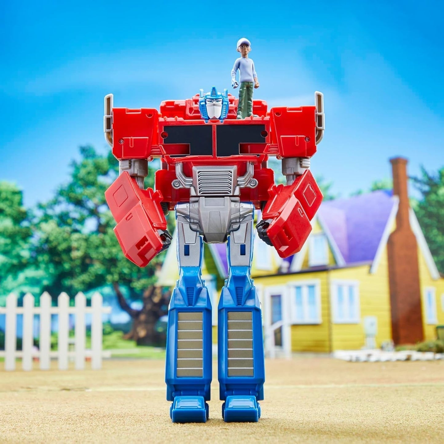 Transformers Earthspark Spin Changer Optimus Prime Figure (20cm) med Robby Malto Figure (5cm) från 6 Action Figures Naty Shop