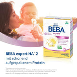 BEBA Expert HA 2 Tillskottsmjölk efter 6 månader, barnmat med hydrolyserat protein, endast laktos, palmoljefri, förpackning om 6 (6 x 550 g) Naty Shop