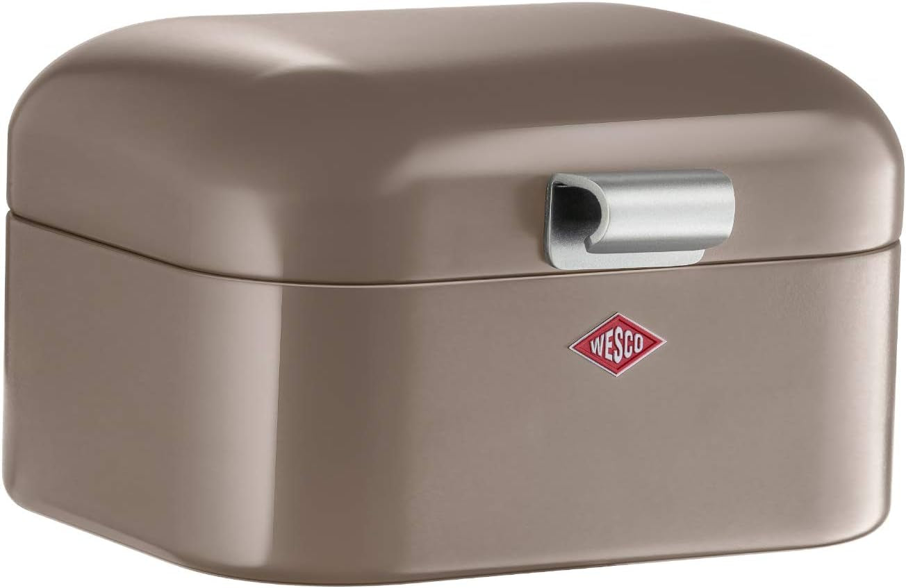 Wesco 235 001 Mini Grandy brödkorg 17 x 18 x 12 cm (L/B/H) rosa, rostfritt stål Matförvaringslådor Naty Shop Varmgrå