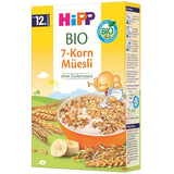 HiPP ekologisk müsli med 7 grains (8 x 200g), från 12 månader, inget tillsatt socker, extra fina bitar - lätt att tugga, bästa ekologiska kvalitet