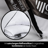 Kudde 80X80 Cm - 2 i 1 design - kudde i kudde - stor andas och tvättbar sovkudde och 100% vegansk - 2 kuddar 3 alternativ - kudde med 600G & 1200G fyllning Naty Shop standardkuddar