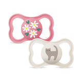 MAM Air Silikonnappar 2-pack Extra lätt och luftig design Tandvänlig bebisnapp Tillverkad av MAM SkinSoft Special Silikon med Napplåda 6-16 Månader Bear/Rhino