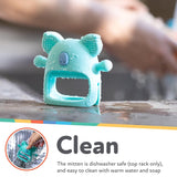 Nuby - Tandhandske av silikon, BPA-fri, blå koala, 3 månader och uppåt