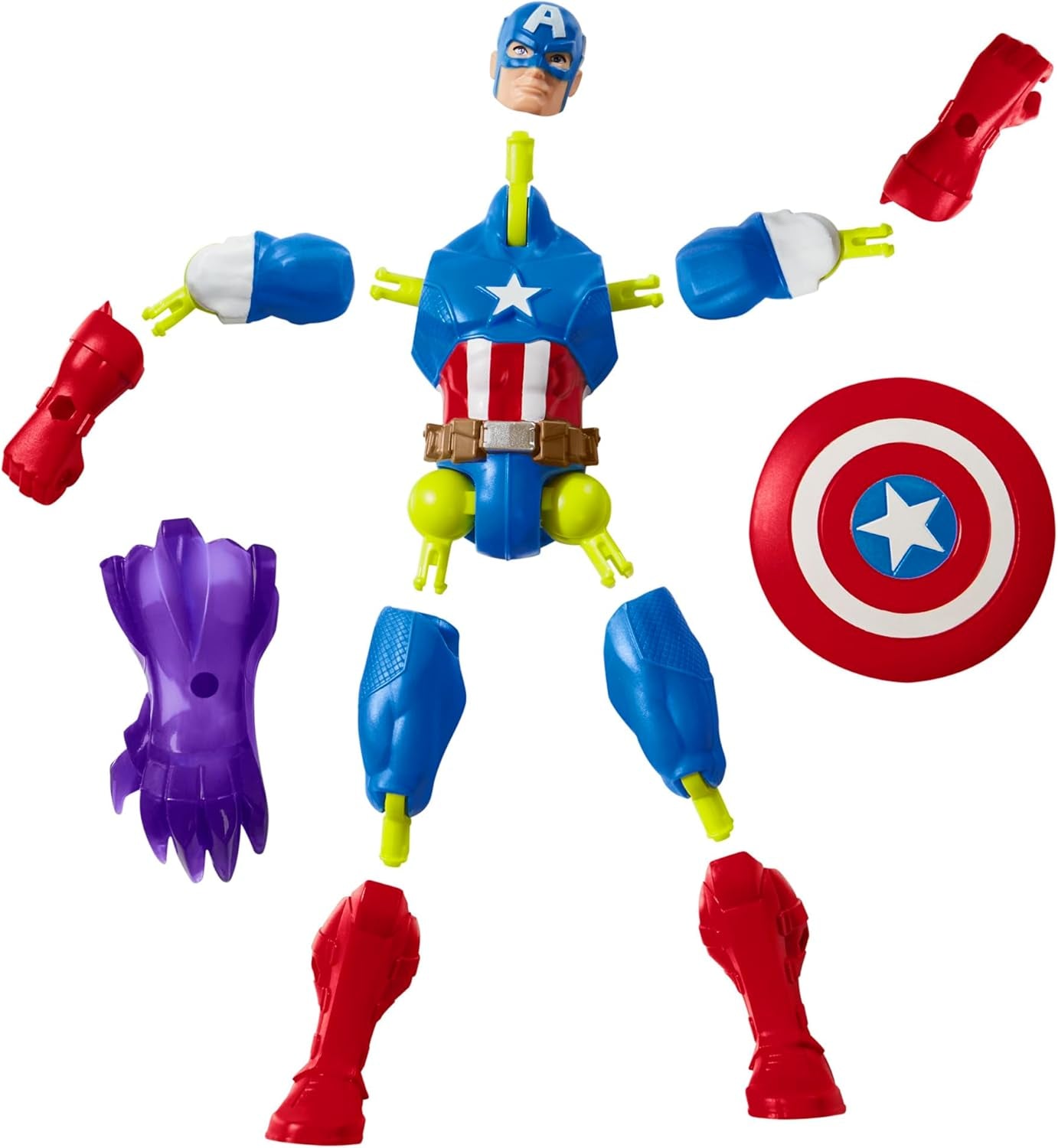 Mixmashers Marvel Captain America Avengers Mix-och-matcha actionfigurer och tillbehör Actionfigurer Naty Shop