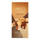 Lindt Choklad | Mix för påse NUXOR | 103g | Gianduja krämiga chokladkuber i tre sortiment med rostade hela hasselnötter | Choklad present