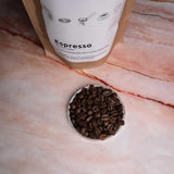 ESPRESSO | Kaffebönor 500g - 100% Arabica | Nyrostad för att göra espresso | Hela kaffebönor | Klassisk kaffesmak