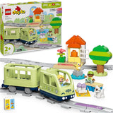 LEGO DUPLO Town Interactive Adventure Train, lekset med ljus och ljud för rollspel, gör det möjligt för 2-åringar att bygga spår, pedagogisk leksak för förskolebarn 10427 Byggset Besuche den LEGO-Store Standardtitel