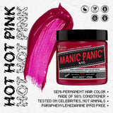 Manic Panic Hot Hot Pink Classic Cream Vegano Cruelty Free Semi Permanent Hårfärgning 118ml Naty Shop Hårfärgning