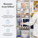 Kilner frukostburk med sked / 350 ml, Ø 9,5 cm / 5 st | takeaway müslikopp / giftfri / glasbehållare med lock för müsli, gröt och yoghurt / havrebehållare över natten Naty Shop Matförvaringslådor