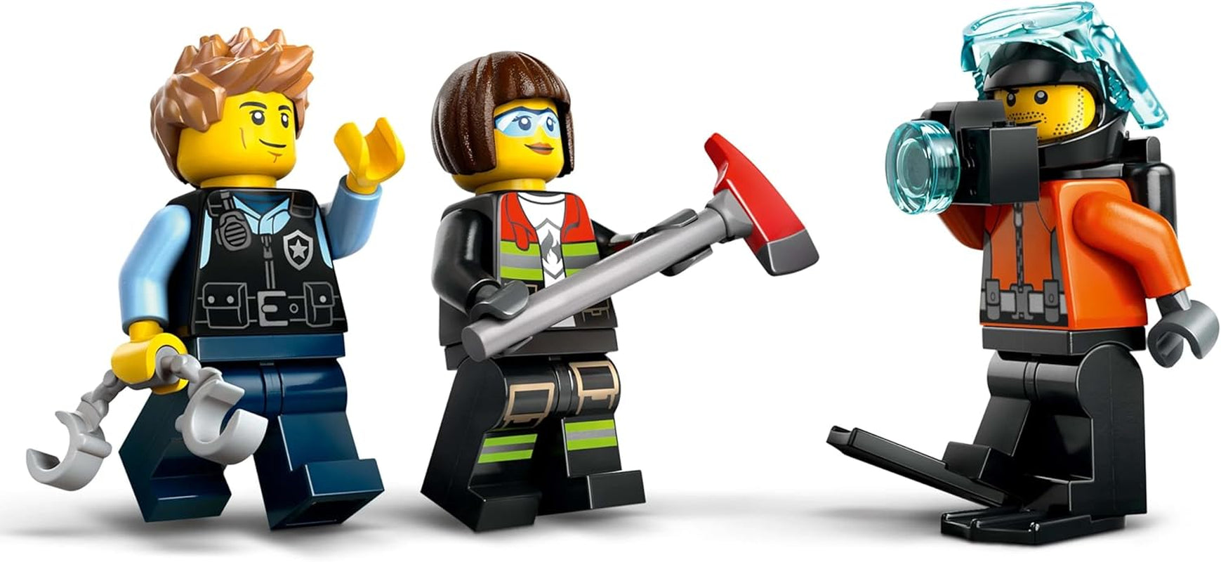 LEGO City Combo Set med helikopter, lejonbil och ubåt och 3 minifigurer - Byggbara leksaksfordon för pojkar och flickor från 7 år - Födelsedags- och semesterpresent 60462 Byggset Besuche den LEGO-Store