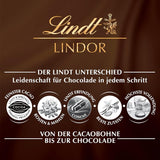Lindt vita chokladbollar LINDOR | 137g påse | Ca. 10 vita chokladbollar med smält-i-mun-fyllning | Gåva av choklad | Choklad present
