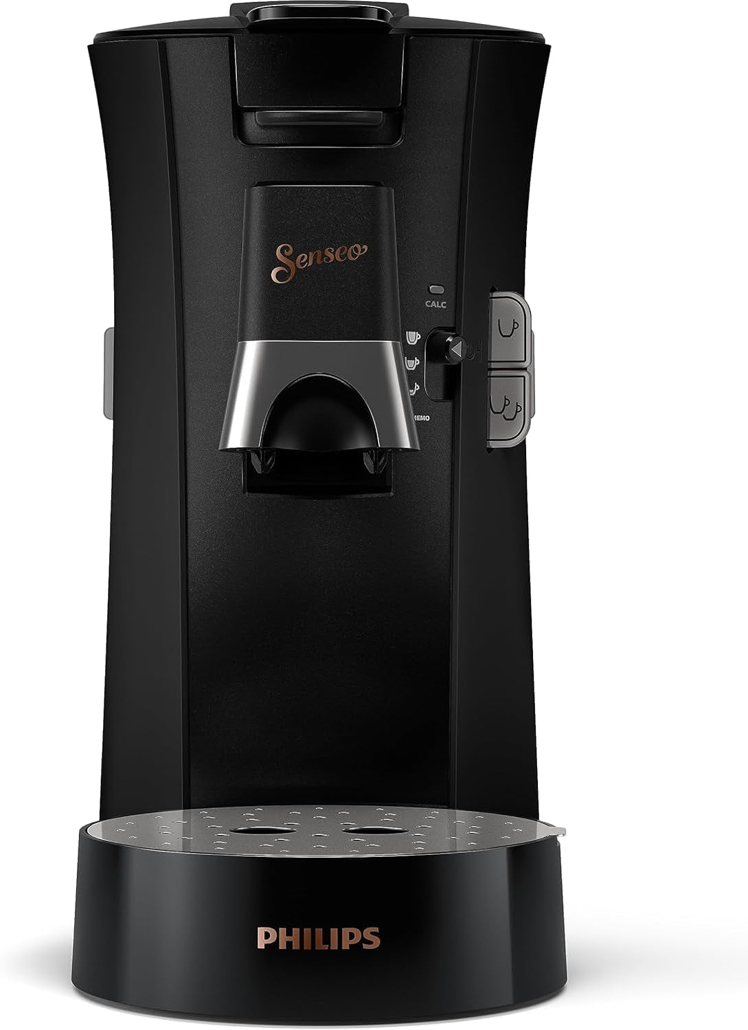 PHILIPS Senseo Select kapselespressomaskin med val av kaffeintensitet och minnesfunktion, tillverkad av återvunnen plast, färg: svart (CSA240/60)